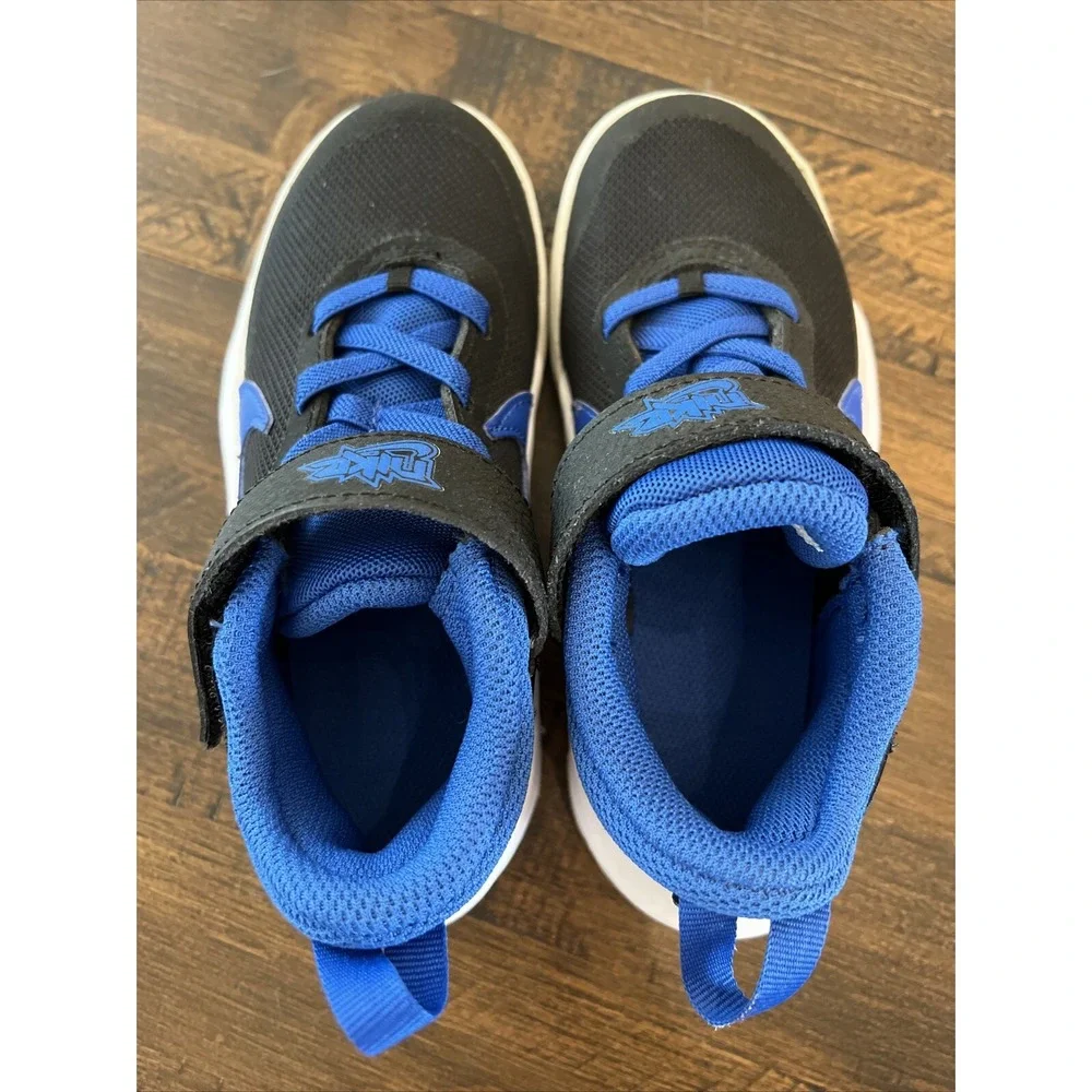 New Little Kid's Nike Team Hustle D 10 Black Royal Blue Sz 10.5C 10.5 C NIB